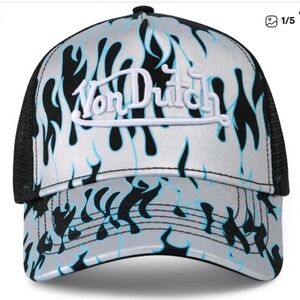 VON DUTCH "CITY OF ANGELS SILVER & BLUE" TRUCKER HAT